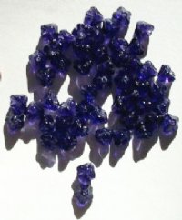 50 5mm Transparent Tanzanite Baby Bell Flower Beads